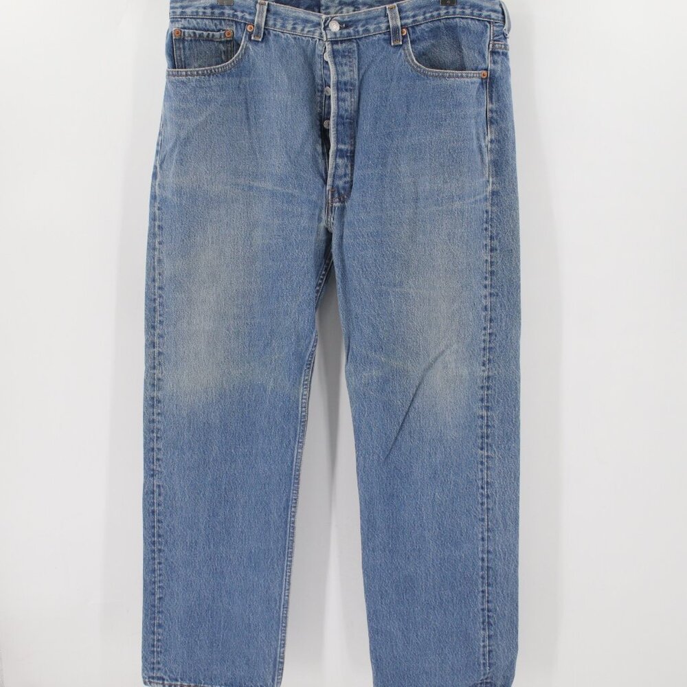Vintage Levis 501xx Jeans Mens 30 L30 Button Fly Made in USA Blue Denim Cotton